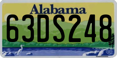 AL license plate 63DS248