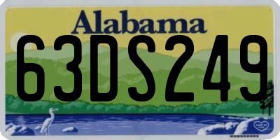 AL license plate 63DS249
