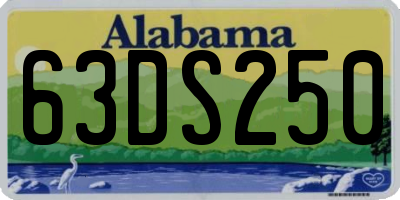 AL license plate 63DS250