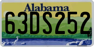 AL license plate 63DS252