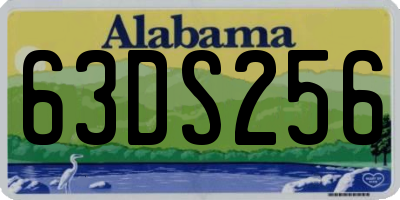 AL license plate 63DS256