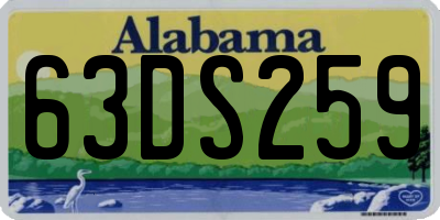 AL license plate 63DS259