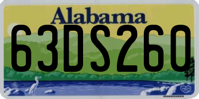 AL license plate 63DS260