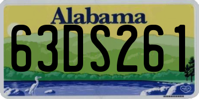 AL license plate 63DS261