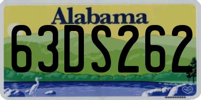 AL license plate 63DS262