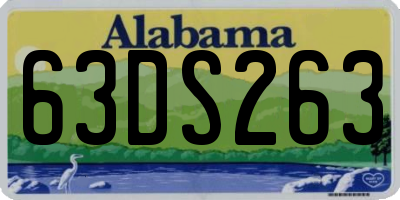 AL license plate 63DS263