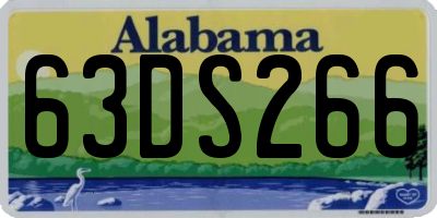 AL license plate 63DS266