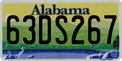 AL license plate 63DS267