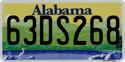 AL license plate 63DS268