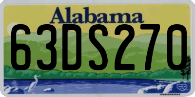 AL license plate 63DS270