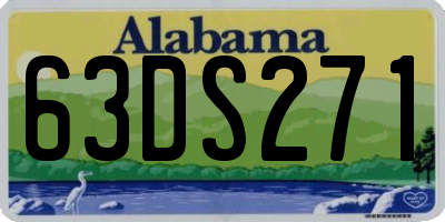 AL license plate 63DS271