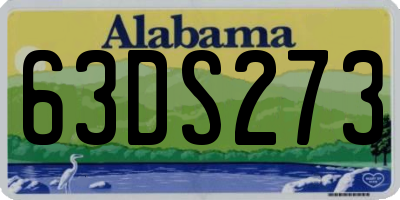 AL license plate 63DS273