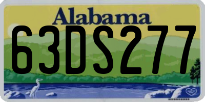 AL license plate 63DS277