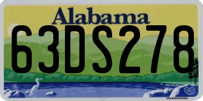AL license plate 63DS278