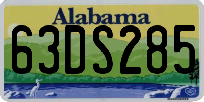 AL license plate 63DS285