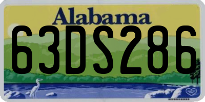AL license plate 63DS286