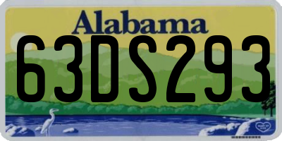 AL license plate 63DS293