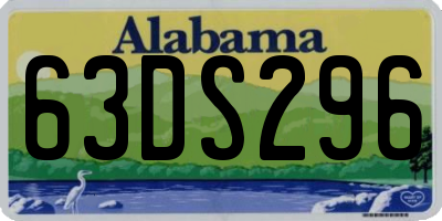 AL license plate 63DS296