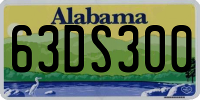 AL license plate 63DS300