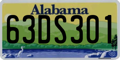 AL license plate 63DS301
