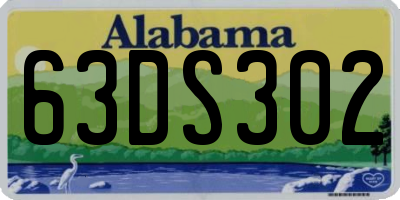 AL license plate 63DS302