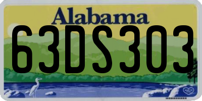 AL license plate 63DS303