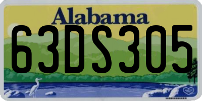 AL license plate 63DS305