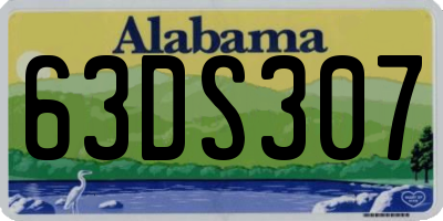 AL license plate 63DS307