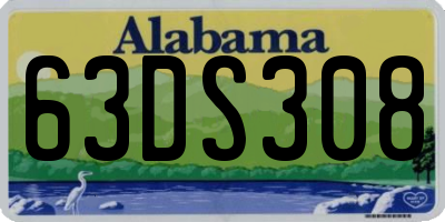 AL license plate 63DS308