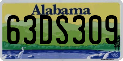AL license plate 63DS309