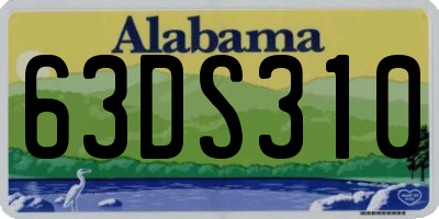 AL license plate 63DS310