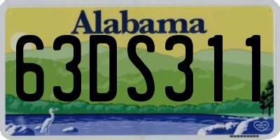 AL license plate 63DS311