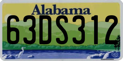 AL license plate 63DS312