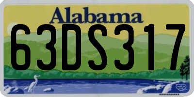 AL license plate 63DS317