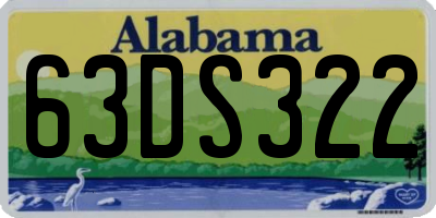 AL license plate 63DS322