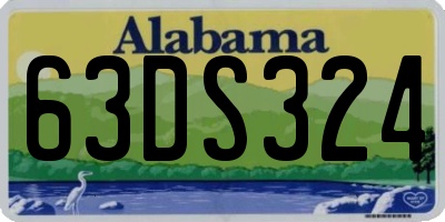 AL license plate 63DS324