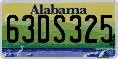 AL license plate 63DS325