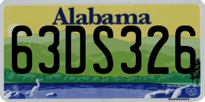 AL license plate 63DS326