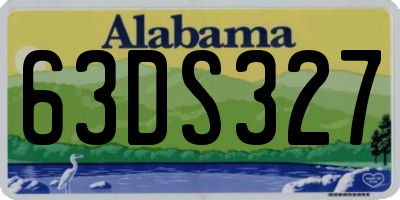 AL license plate 63DS327