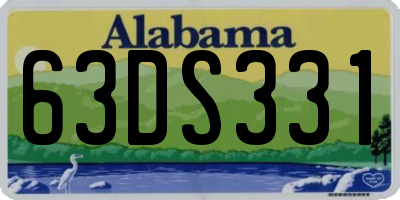 AL license plate 63DS331