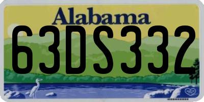 AL license plate 63DS332