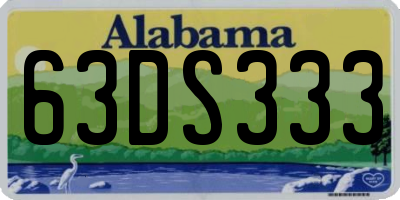 AL license plate 63DS333