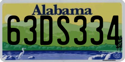 AL license plate 63DS334