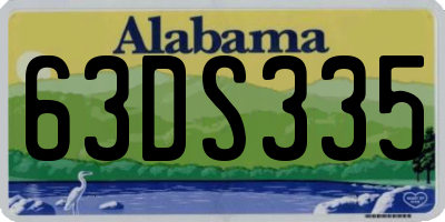 AL license plate 63DS335