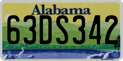 AL license plate 63DS342