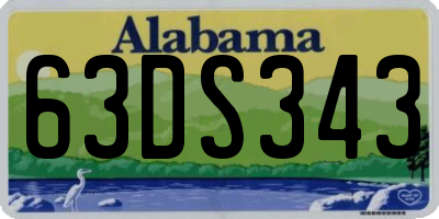 AL license plate 63DS343