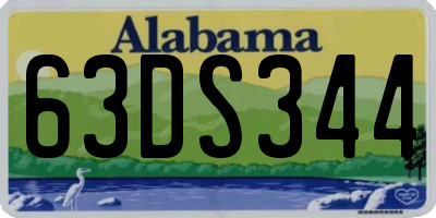 AL license plate 63DS344