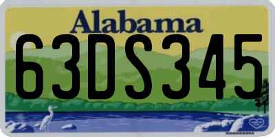 AL license plate 63DS345