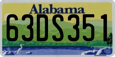 AL license plate 63DS351