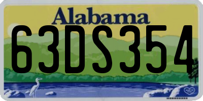 AL license plate 63DS354
